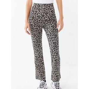 Urban Outfitters Casey Kick Flare Cheetah Pants